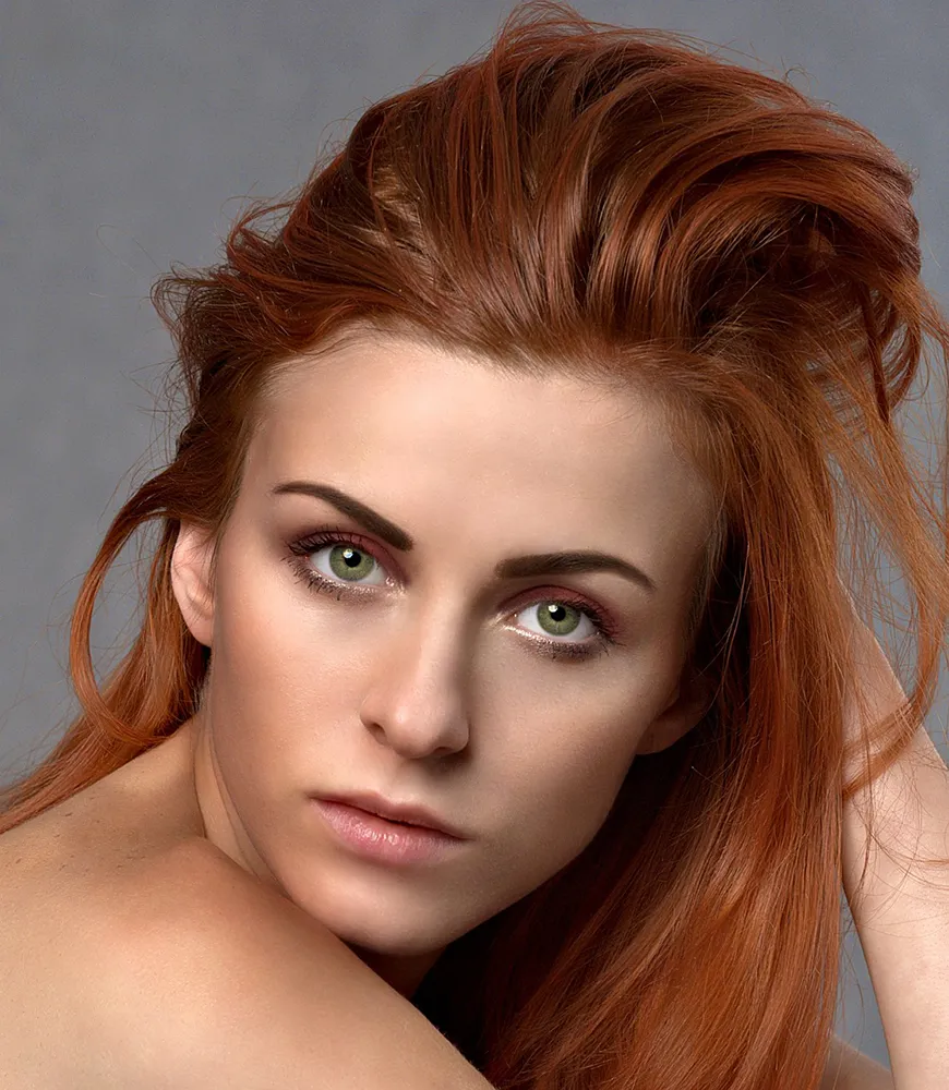 A portrait of a woman after receiving a sensitive skin facial